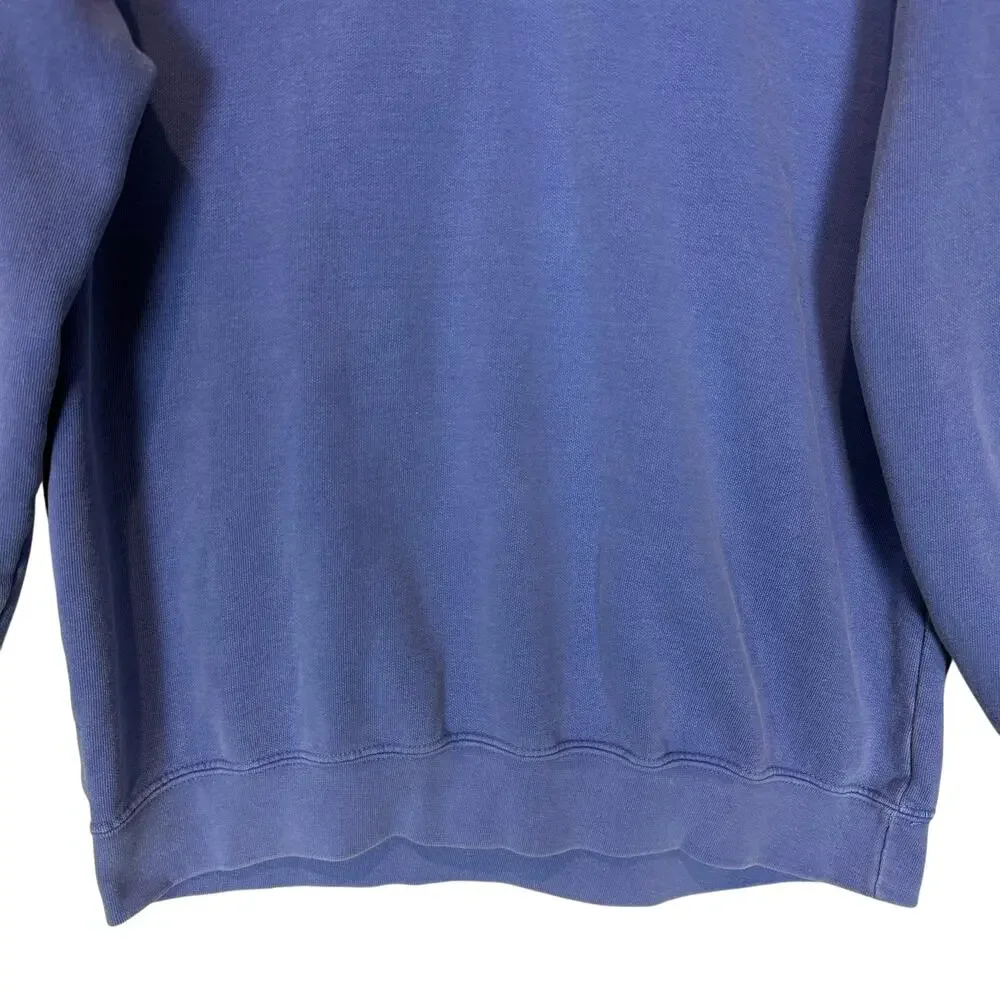 Comfort Colors Texas Longhorns Football Team Sweatshirt Women Medium Blue Cotton